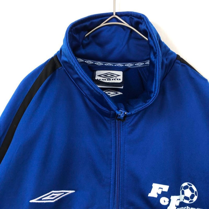 アンブロ ジャージ トラックジャケット 刺繍 ロゴ 青 | PEACE TOWN