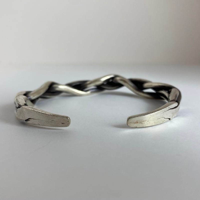 カレンシルバー　編み込み　バングル　ブレスレット　ハンドメイド　 925 KARENSILVER カレンシルバー 編み込み バングル ブレスレット