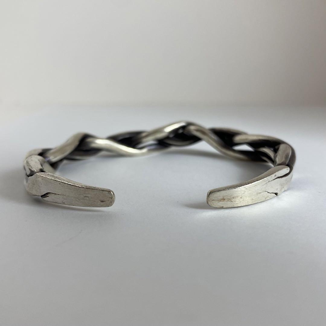 カレンシルバー　編み込み　バングル　ブレスレット　ハンドメイド　 925 KARENSILVER カレンシルバー 編み込み バングル ブレスレット