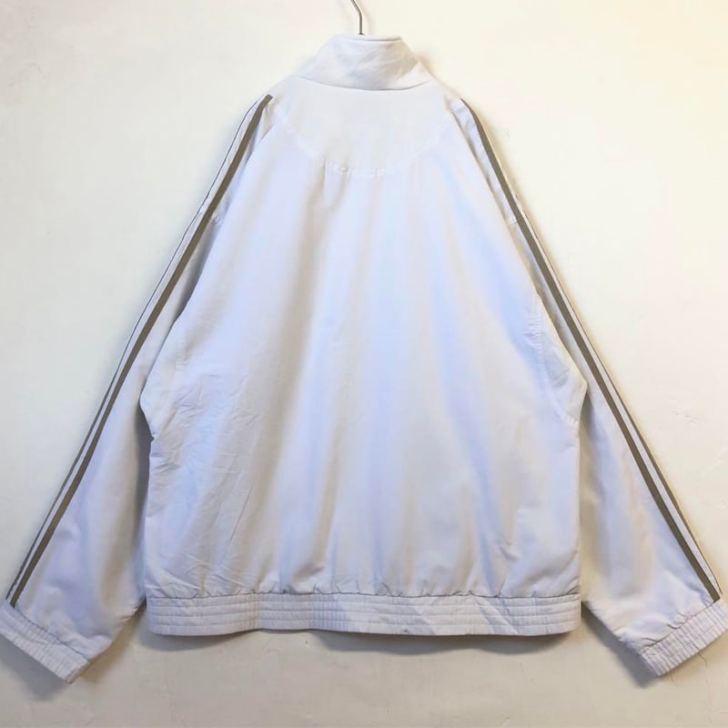 90's アディダス ジャージ トラックジャケット 刺繍 ロゴ 白 | PEACE TOWN