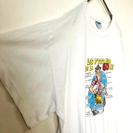 古着　60歳　ヴィンテージ　デザイン　ビッグロゴ　半袖　Tシャツ　白