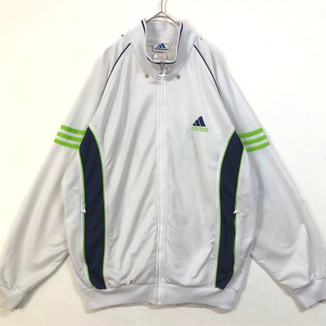 90's adidas アディダス　刺繍　ロゴ　トラックジャケット　ジャージ
