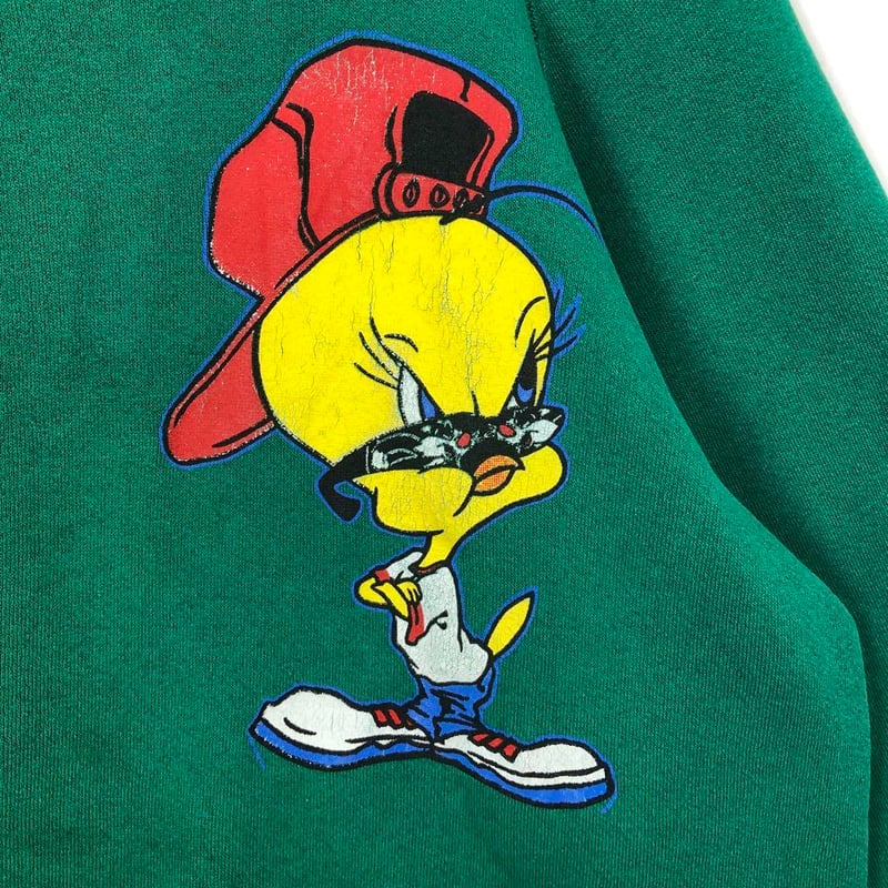 USA製 ルーニーテューンズ トゥイーティー スウェット 緑 | PEACE TOWN