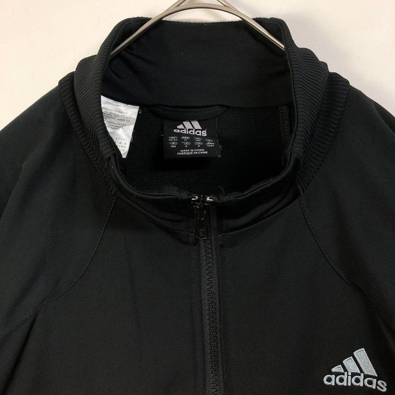 adidas アディダス　オリジナル　黒　S トラックジャケット　刺繍ロゴ adidas Originals アディダスオリジナルス 刺繍ワンポイントロゴ 黒