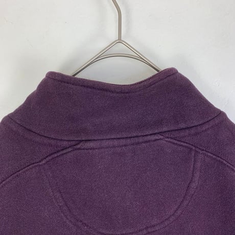 アイゾッド　刺繍　ロゴ　スウェット　トレーナー　紫　ハーフジップ