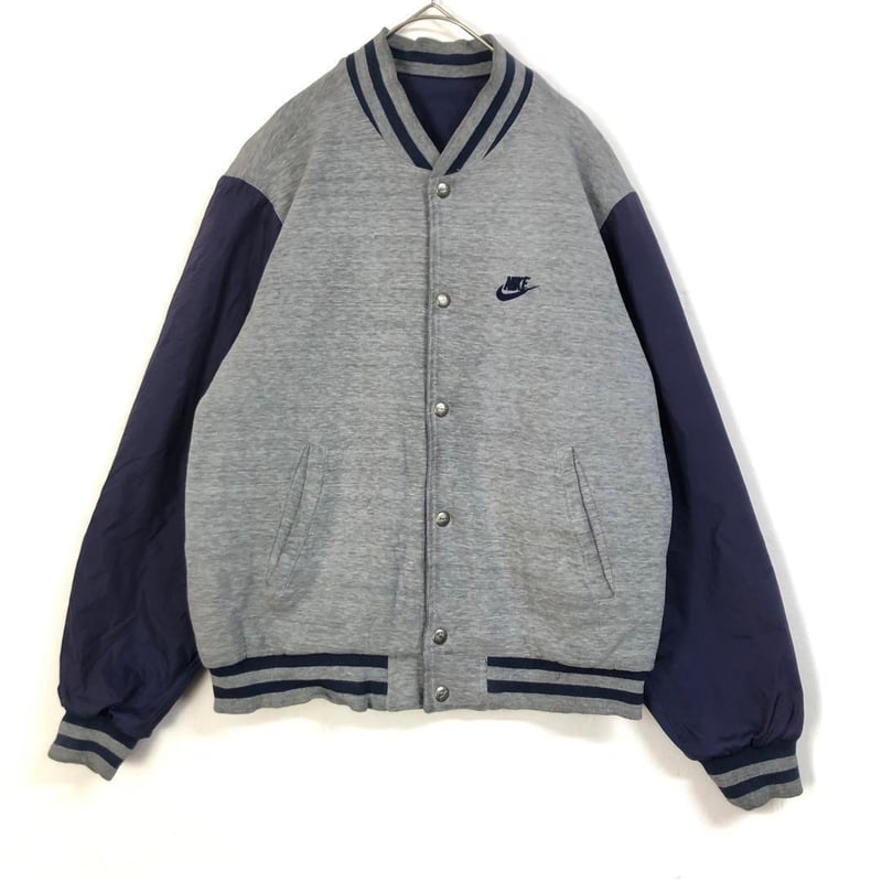ナイキ スタジャン リバーシブル ナイロン 切替 刺繍 ロゴ 紺 | PEACE TOWN