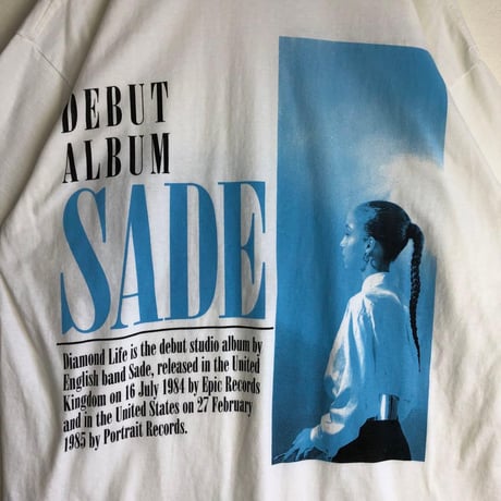 BOOTLEG　SADE　シャーデー　ミュージック　Tシャツ　ビッグプリント