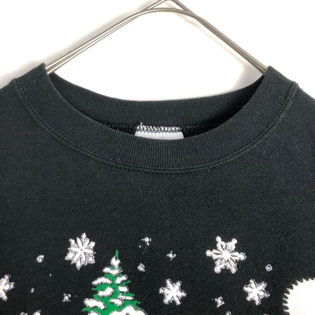 90s TULTEX　スヌーピー　ビッグロゴ　スウェット　黒