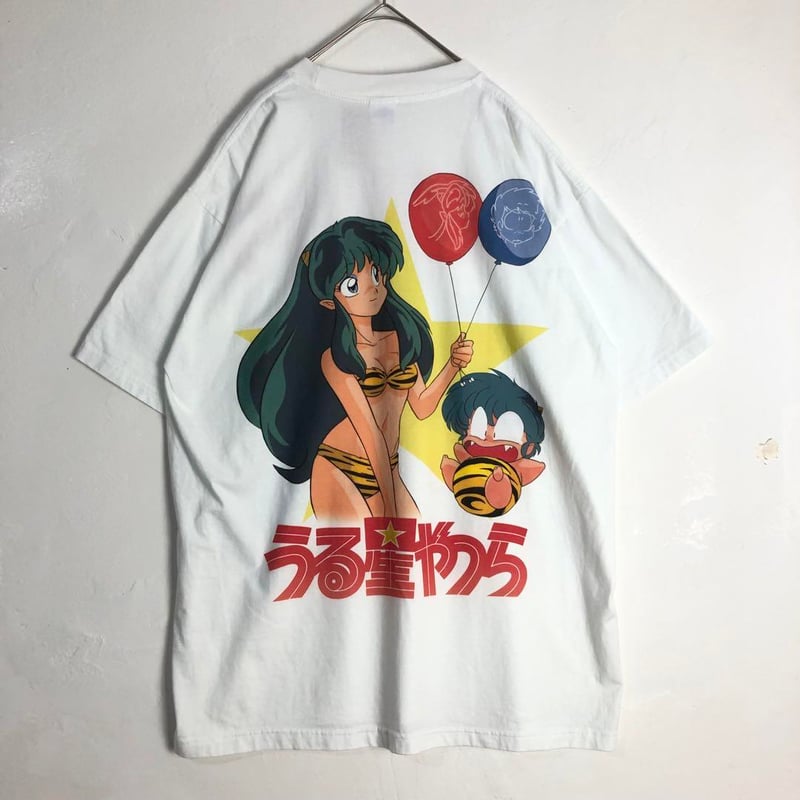 BOOTLEG うる星やつら 半袖 Tシャツ アニメ ビッグプリント 白 | PEACE