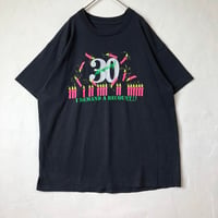 90s シングルステッチ　ローソク　ネオン　半袖　Tシャツ　黒