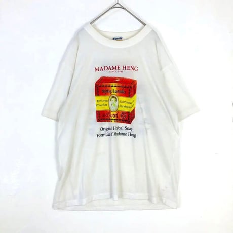 マダム・ヘン　企業　両面　ビッグロゴ　半袖　Tシャツ　白
