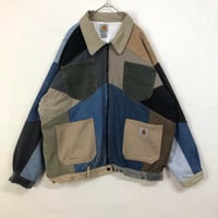 カーハート　リメイク　再構築　ジャケット　ロゴ　切替　パッチワーク