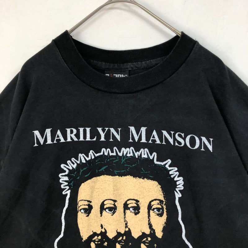 BOOTLEG シングルステッチ マリリンマンソン ロゴ 半袖 Tシャツ