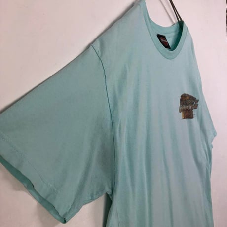 ハーレーダビッドソン　両面　ビッグロゴ　半袖　Tシャツ　水色
