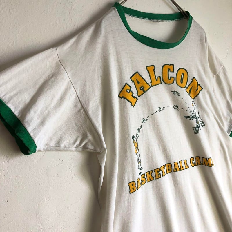 70s USA製 Champion チャンピオン バスケ ビッグプリント Tシャツ