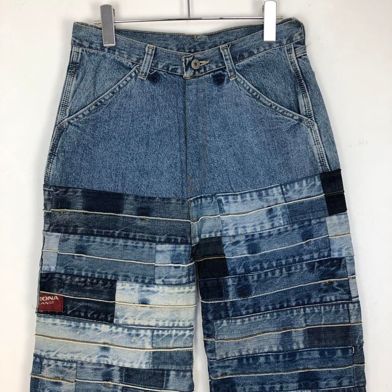 リメイク デニム ショーツ 古着 再構築 カーハート リメイク デニム パンツ Gパン 再構築 パッチワーク