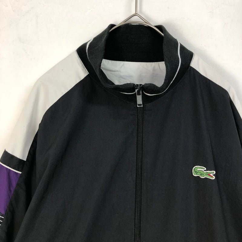 ラコステジャージ黒 M LACOSTE（ラコステ） リブニットトラックジャケット ドライバーズ