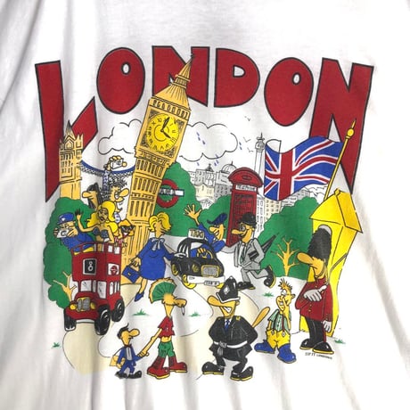 London ロンドン　半袖　Tシャツ　ビッグプリント　白