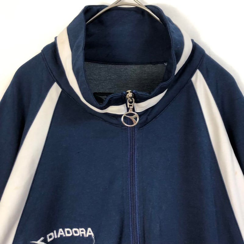 ディアドラ ジャージ ハーフジップ 刺繍 ロゴ 紺 | PEACE TOWN