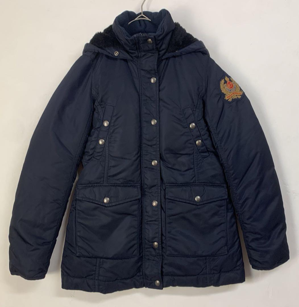 ポロ ラルフローレン 刺繍 ワッペン ダウンコート ジャケット 紺