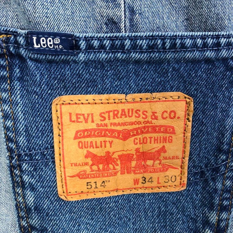 レアusa製 vintage 再構築 リーバイス デニムジャケット パッチワーク リーバイス デニム リメイク 再構築 ジャケット ロゴ パッチワーク