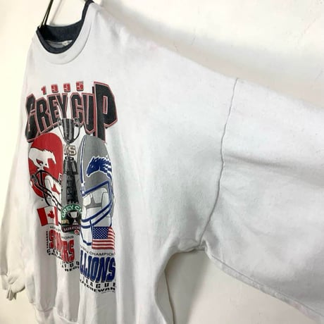 GREY CUP　95年　アメフト　ロゴ　スウェット　トレーナー　白