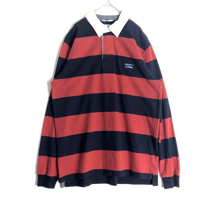 L.L.bean エルエルビーン 長袖 ボーダー ラガーシャツ 赤 紺 | PEACE TOWN