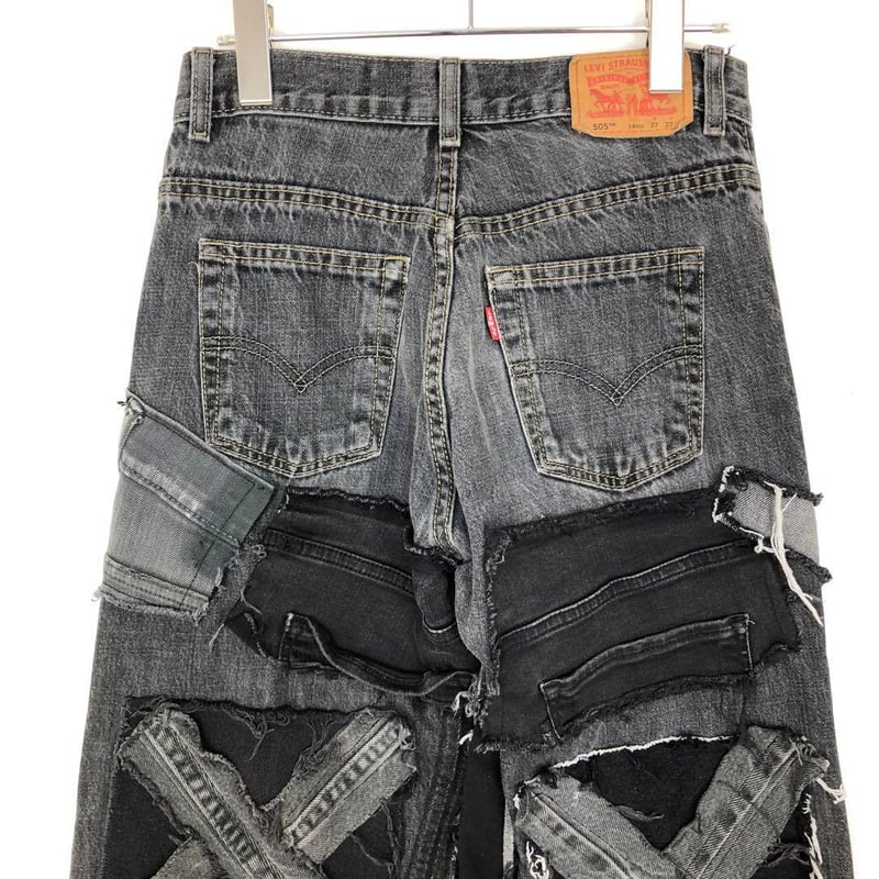 リーバイス ブラックデニム リメイク ウォレット Levi's - リーバイス 財布 デニム ウォレット リメイクの通販 by NEW