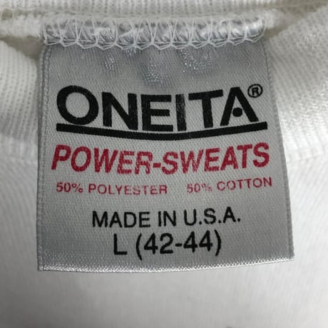 USA製　90s　ONEITA　くま　アニマル　長袖　スウェット　裏起毛