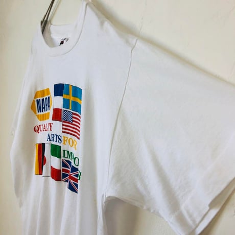 90s USA製　フルーツオブザルーム　ビッグロゴ　Tシャツ　白