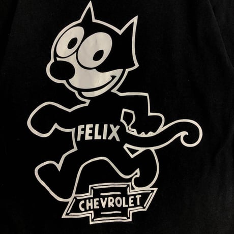 フィリックスザキャット　ビッグプリント　半袖　Tシャツ　黒