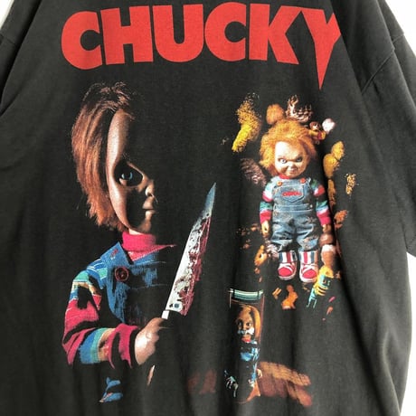 BOOTLEG　CHUCKY チャッキー　ビッグプリント　Tシャツ　黒