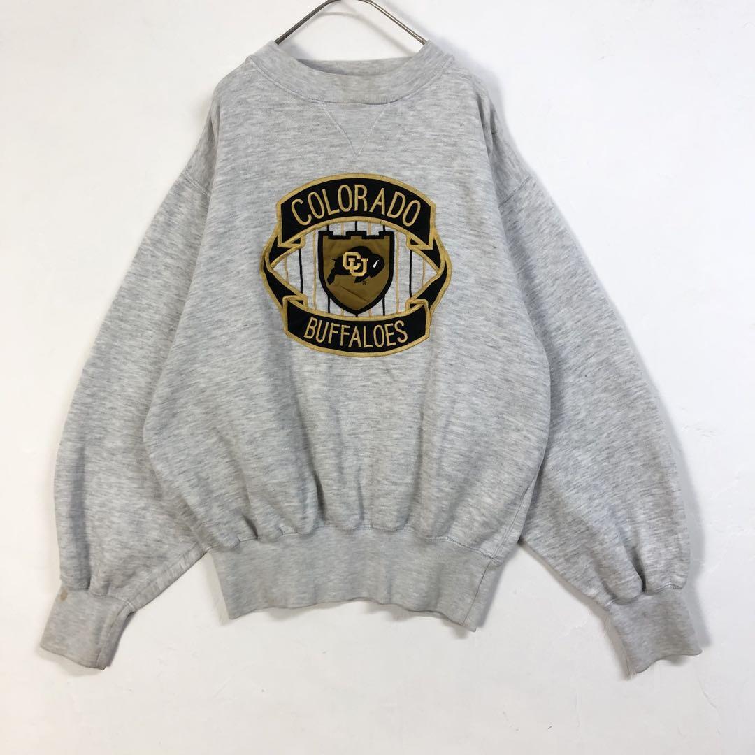 2791 バッファローズ　スウェット　トレーナー　ビッグロゴ　刺繍　白 2791 バッファローズ スウェット トレーナー ビッグロゴ 刺繍 白