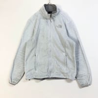 ノースフェイス　フリースジャケット　刺繍　ロゴ　グレー