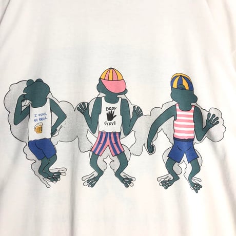 USA製　FROG　カエル　アニマル　ファニーT　Tシャツ　半袖　ビッグプリント