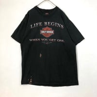 ハーレーダビッドソン　両面　グランドキャニオン　Tシャツ　黒