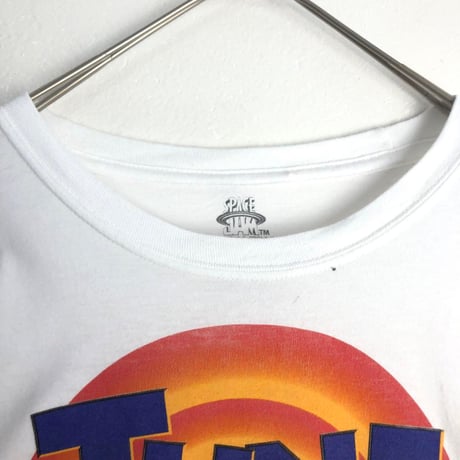スペースジャム　ルーニーテューンズ　ビッグプリント　半袖　Tシャツ　白