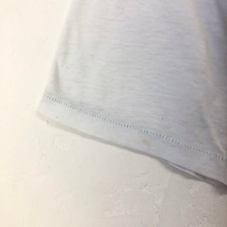 90s シングルステッチ　USA製　ヘインズ　犬　半袖　Tシャツ　白