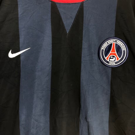 パリサンジェルマン　フランス　00s  ナイキ　トレーニングシャツ　ユニフォーム　サッカー紺