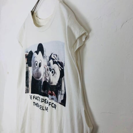 ディズニー　ヴィンテージ　ミッキー　ノースリーブ　白　2XL