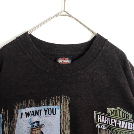 ハーレーダビッドソン　ビッグプリント　半袖　Tシャツ　黒