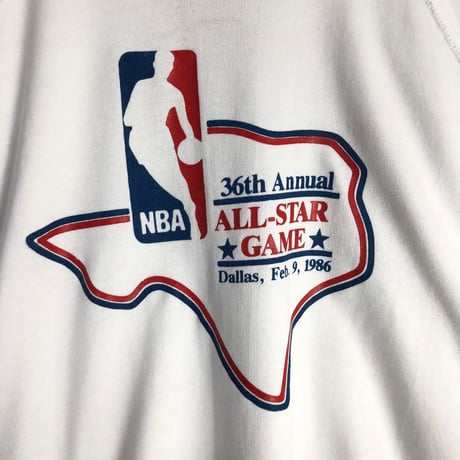 USA製　NBA　バスケ　ビッグプリント　スウェット　トレーナー　白