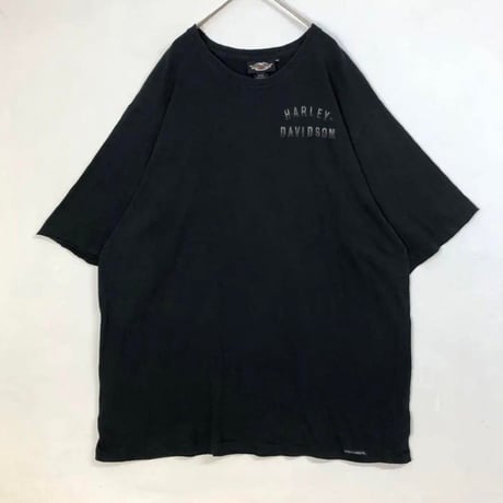 ハーレーダビッドソン　両面　ビッグロゴ　半袖　Tシャツ　黒