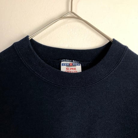 USA製　90's　JERZEES　企業　刺繍　スウェット　トレーナー　紺