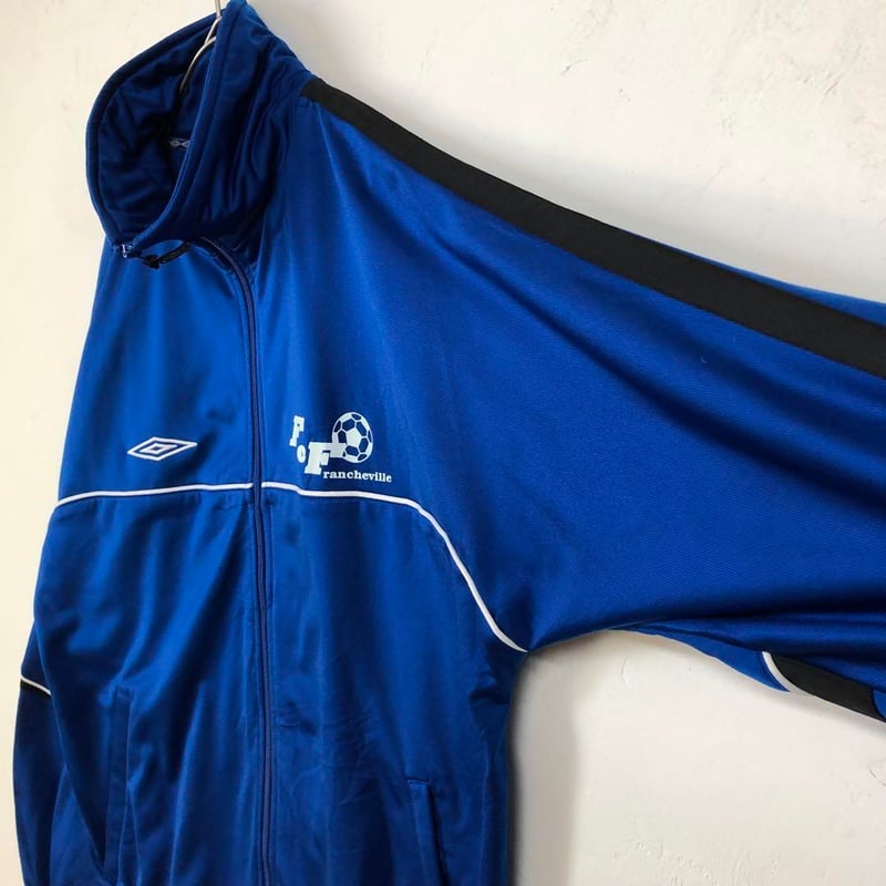 アンブロ ジャージ トラックジャケット 刺繍 ロゴ 青 | PEACE TOWN