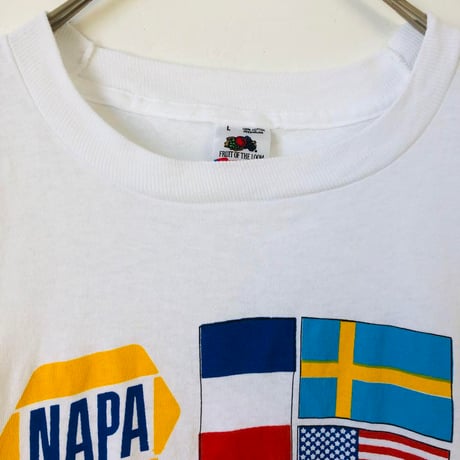 90s USA製　フルーツオブザルーム　ビッグロゴ　Tシャツ　白