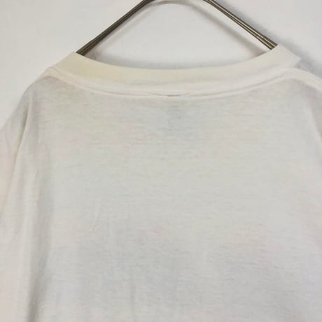 00s　フィッシング 釣り人　魚　ビッグロゴ　半袖　Tシャツ　白