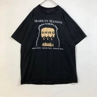 BOOTLEG シングルステッチ　マリリンマンソン　ロゴ　半袖　Tシャツ　黒