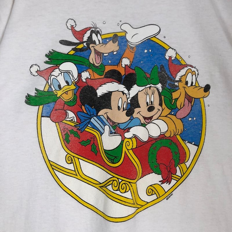 ディズニー クリスマス ビッグプリント 半袖 Tシャツ 白 | PEACE TOWN