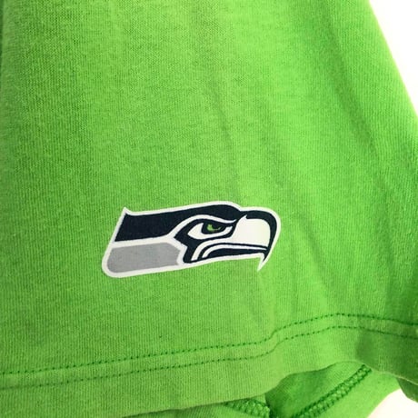 NFL　シーホークス　WILSON ビッグプリント　Tシャツ　黄緑